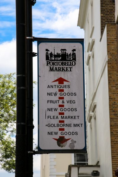 Mercado de Portobello Road - placa