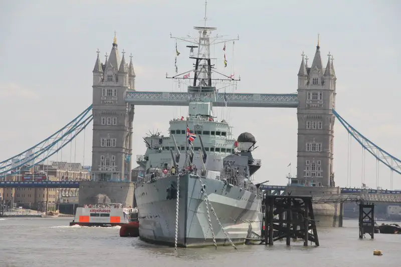 Um passeio de barco pelo Tâmisa - HMS Belfast