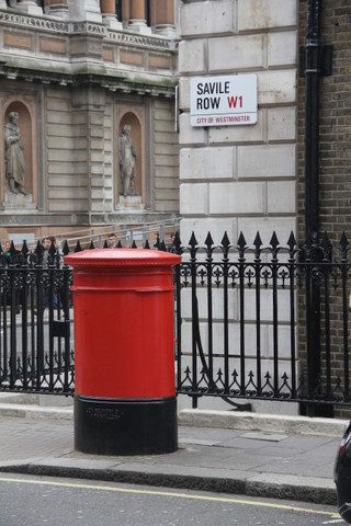 Savile Row - placa da rua Savile em Londres