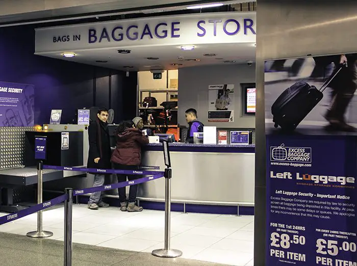 Deixar malas em Londres - estação St Pancras