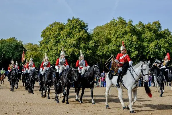 Troca da guarda montada - Horse Guards Parade