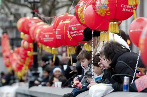 Ano novo chinês em Londres - comemoração