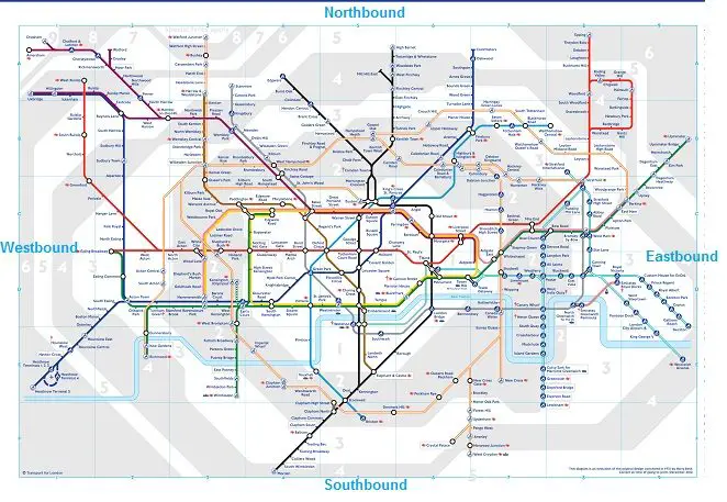 Como andar de metrô em Londres - mapa