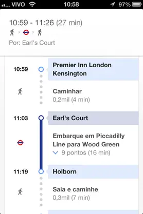 Como usar o Google Maps em viagens - estações de metrô