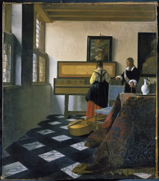 Vermeer na National Gallery - The music lesson