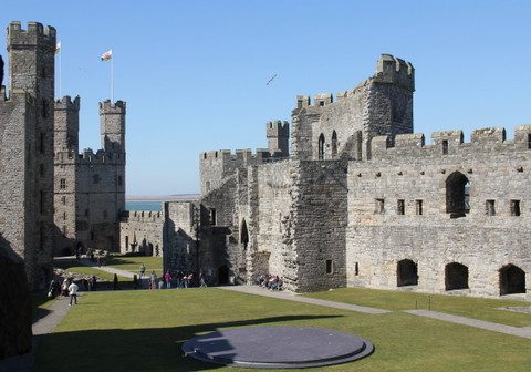 O castelo de Caernarforn - interior