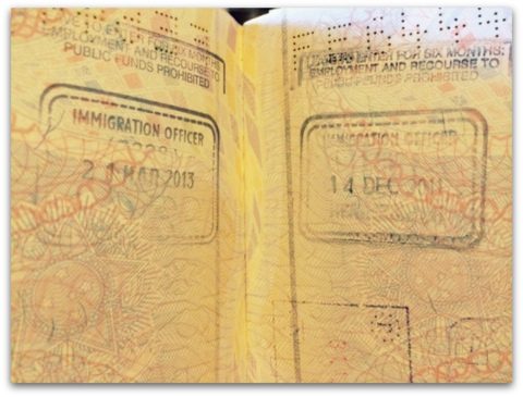 Passaporte com visto para o Reino Unido - documentos necessários para passar pela imigração em Londre