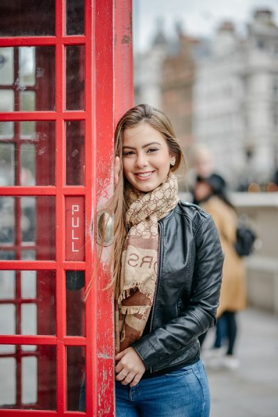 Viagem de 15 anos para Londres - Cabine Telefônica