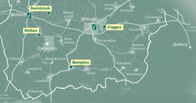 Locação da série Downton Abbey - mapa