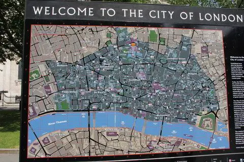 A city of London - Mapa das ruas