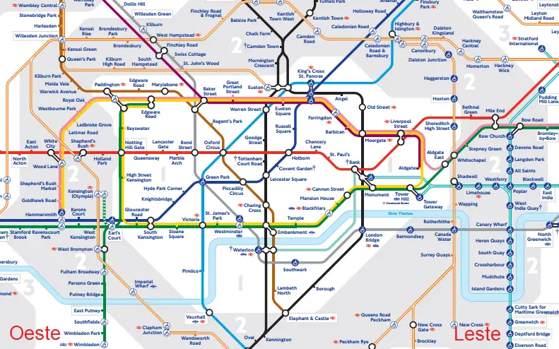 Vale a pena se hospedar longe do centro? - mapa metrô