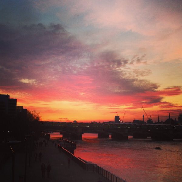 Uma semana em Londres - por-do-sol