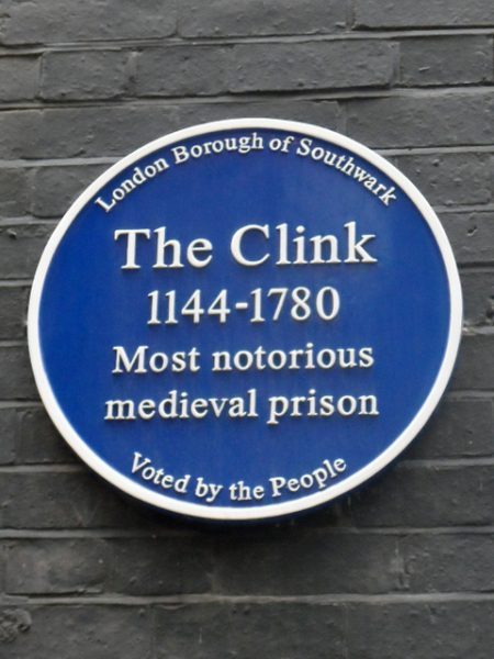 Clink Prison - um museu diferente - Placa