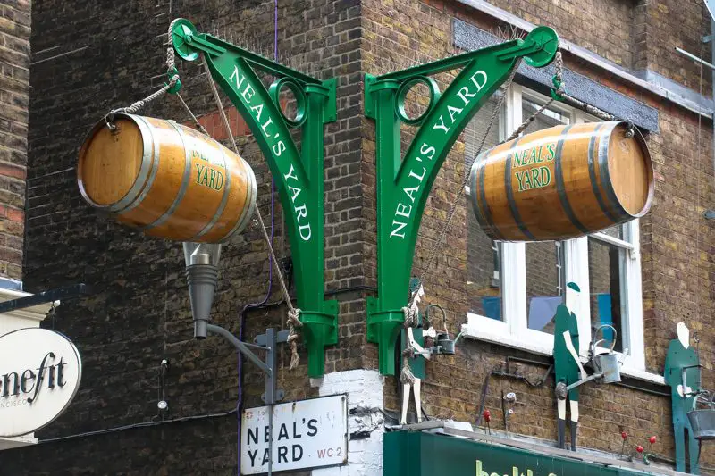 Neals Yard Londres - placa