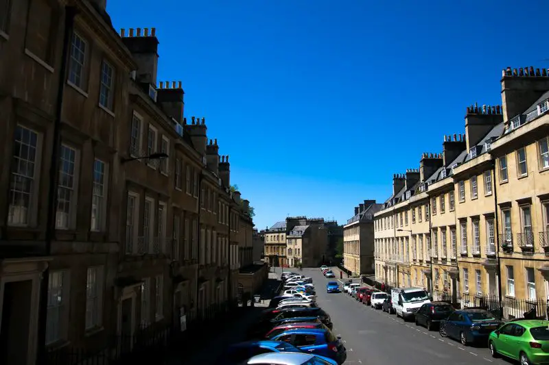 Rua de Bath com arquitetura característica