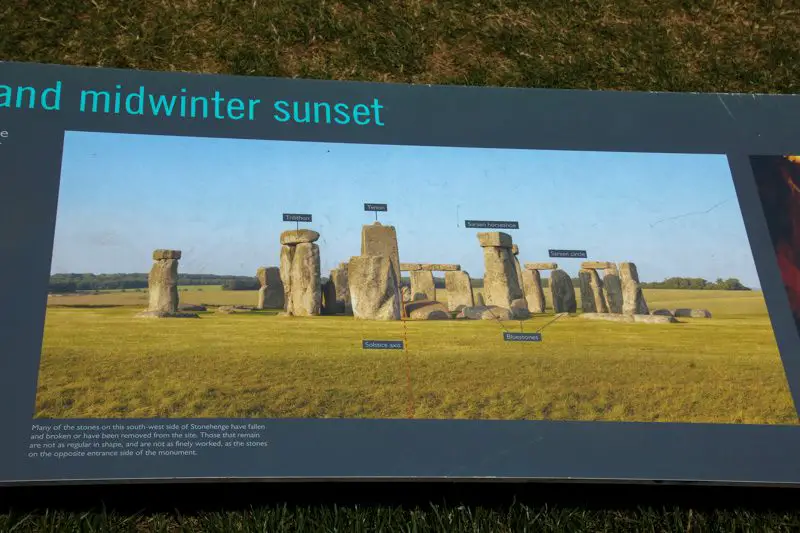Visita a Stonehenge - placa