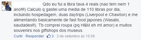 Pesquisa custo de viagem - opiniao 10