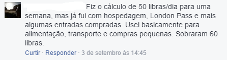 Quanto vou gastar por dia em Londres - opiniao 7