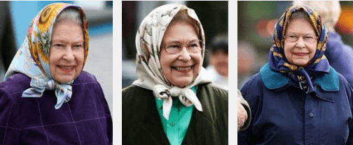 O guarda-roupa da Rainha Elizabeth - lenços O guarda-roupa da Rainha Elizabeth - lenços
