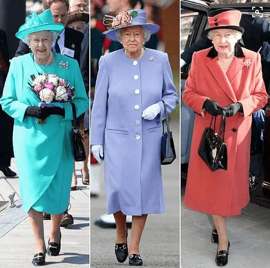 O guarda-roupa da Rainha Elizabeth - modelitos