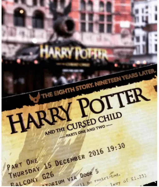Peça Harry Potter and the Cursed Child - ingresso