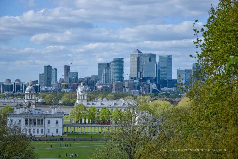 VIsta panoramica do parque de Greenwich