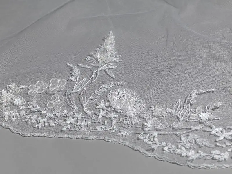 Vestido de noiva de Meghan Markle - detalhe do véu