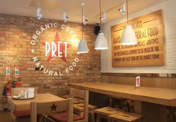 Pret a Manger em Londres - comida saudável fast food