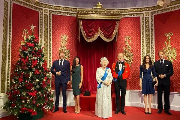 Família real no Museu Madame Tussauds em Londres