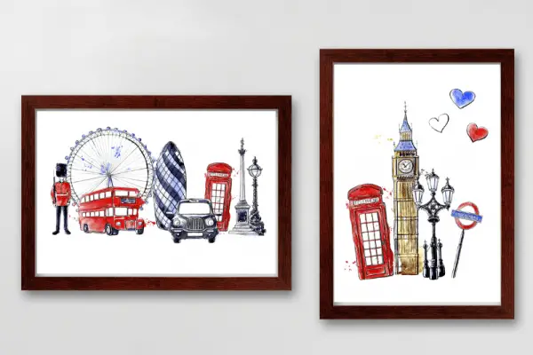 Poster de Londres - ícones de Londres