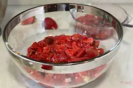 Montagem trifle de morango