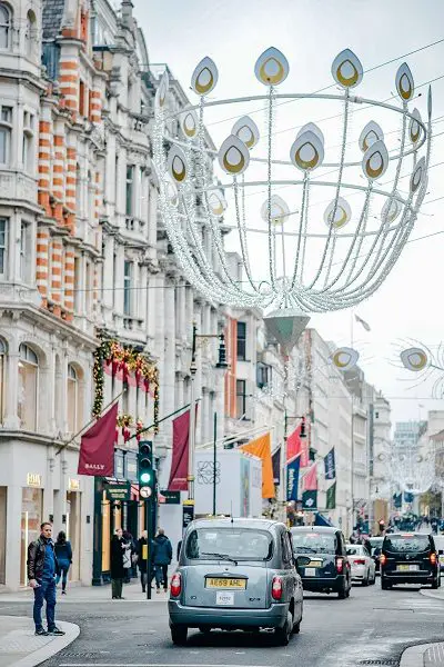 Natal em Londres - decoração de Natal na Bond Street
