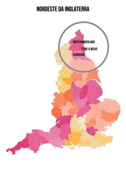 Regiões e condados da Inglaterra - nordeste