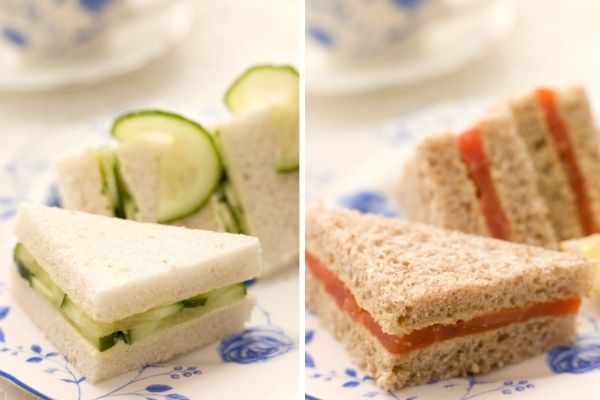 Mini sanduíches ingleses para o chá da tarde