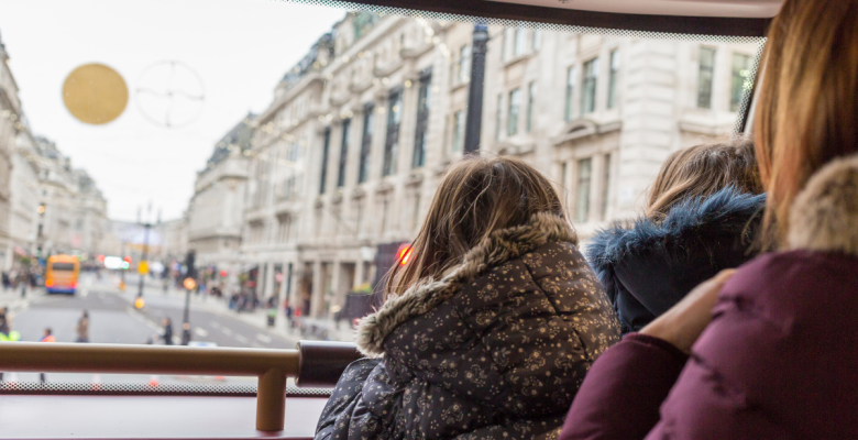 Familia em férias na Inglaterra
